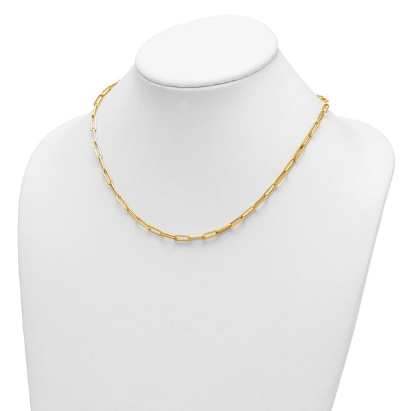 HERCO Gold 4.0mm Flat Paperclip Necklaces