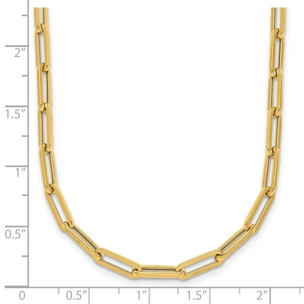 HERCO Gold 4.0mm Flat Paperclip Necklaces