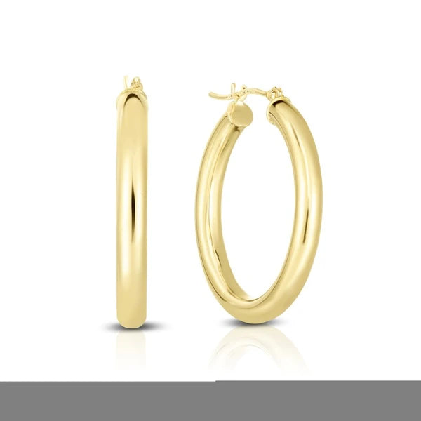 10K Gold 3x25mm Hoop Earring