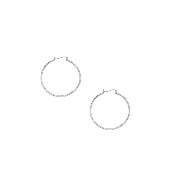 10K Gold 1.5x40mm Hoop Earring