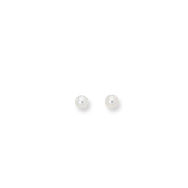 14K Gold 4MM Pearl Stud Earring