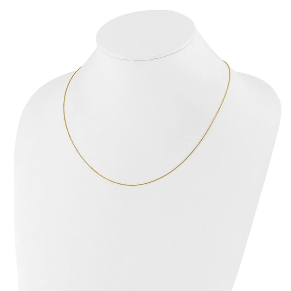 Leslie's Gold Diamond-cut Round Cable Adjustable Chain