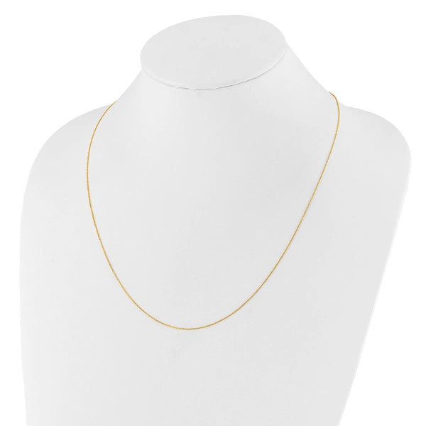 Leslie's Gold Diamond-cut Round Cable Adjustable Chain