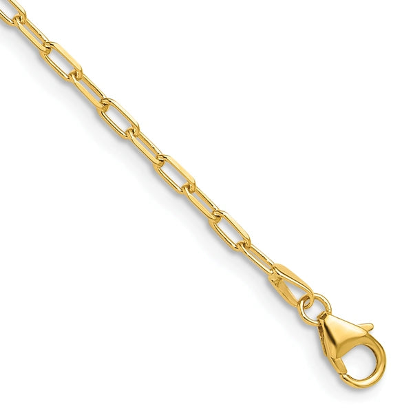 Leslie's 14k Solid Diamond-Cut Paperclip Chain