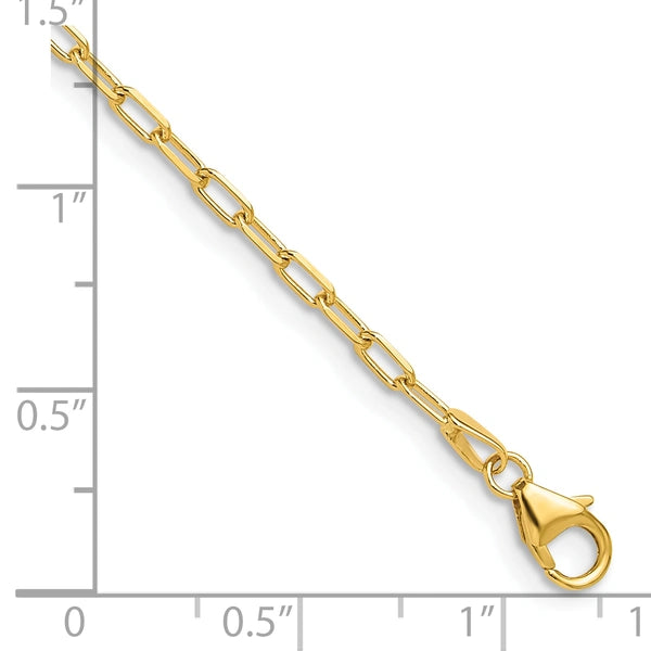 Leslie's 14k Solid Diamond-Cut Paperclip Chain