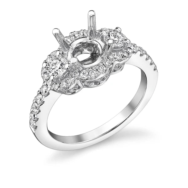 14K W Ring 40Rd 0.73Ct