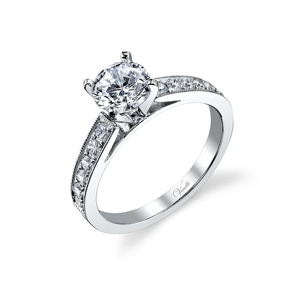14K W Ring 12Rd 0.35Ct
