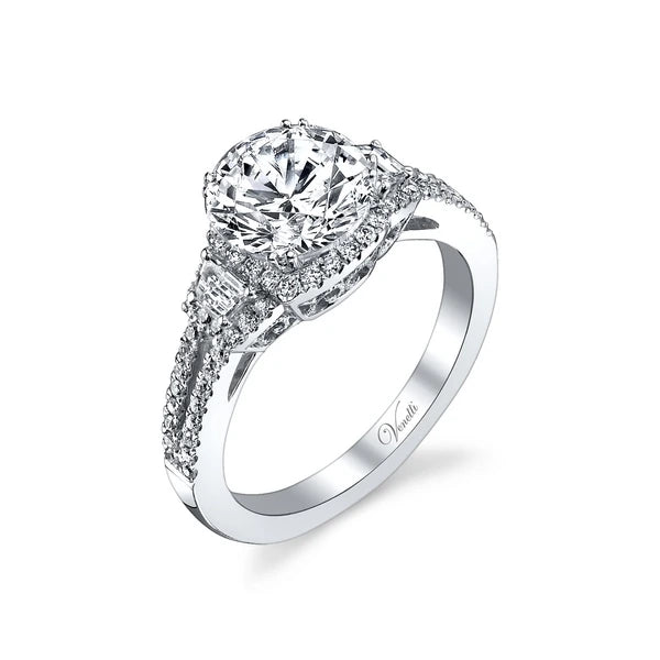 14K W Ring 68Rd 0.32Ct  2Bg 0.11Ct