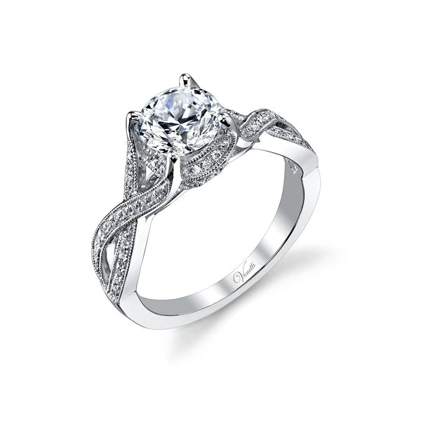 14K W Ring 70Rd 0.28Ct