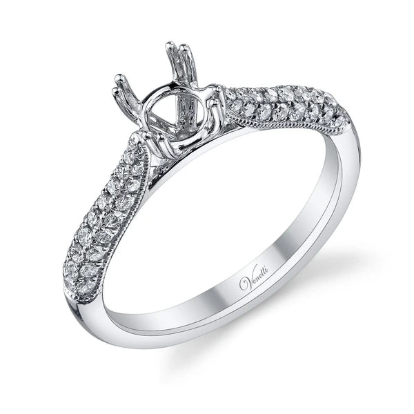 14K W Ring 52Rd 0.37Ct