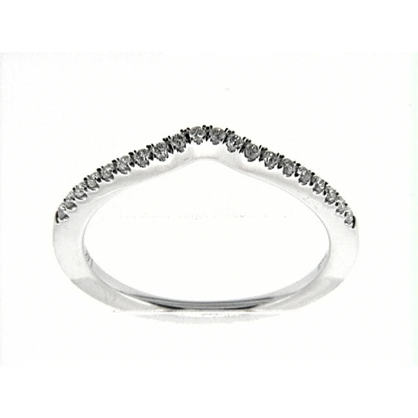 14K W Band 20Rd 0.16Ct