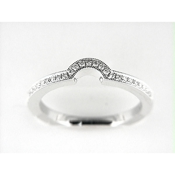 14K W Band 25Rd 0.12Ct