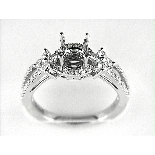 14K W Ring 56Rd 0.53Ct