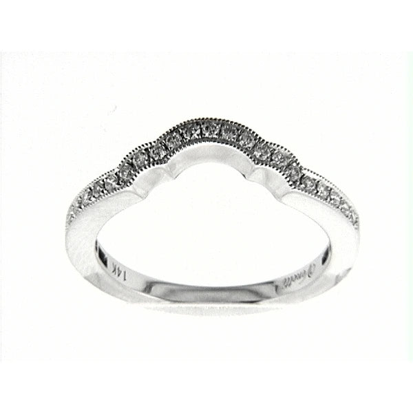 14K W Band 21Rd 0.18Ct