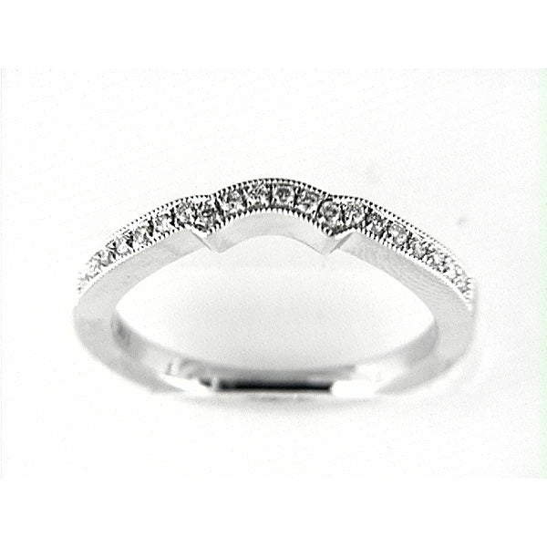 14K W Band 20Rd 0.17Ct