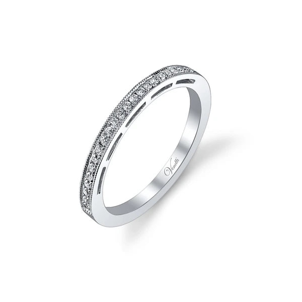14K W Band 25Rd 0.11Ct