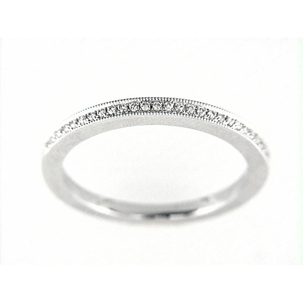 14K W Band 27Rd 0.11Ct
