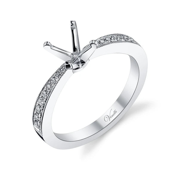 14K W Ring 16Rd 0.15Ct