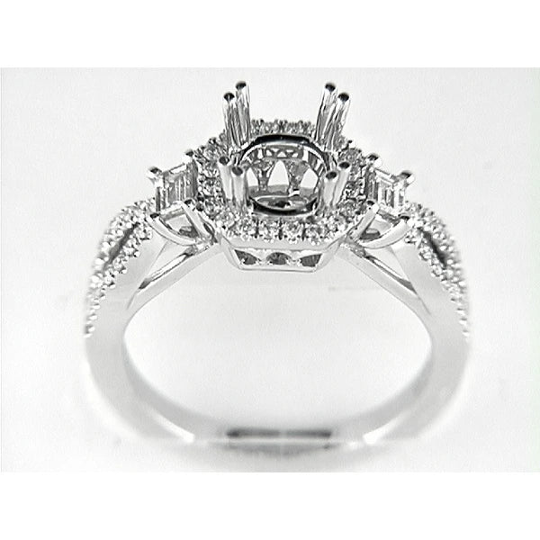 14K W Ring 54Rd 0.31Ct 2Bg 0.21Ct