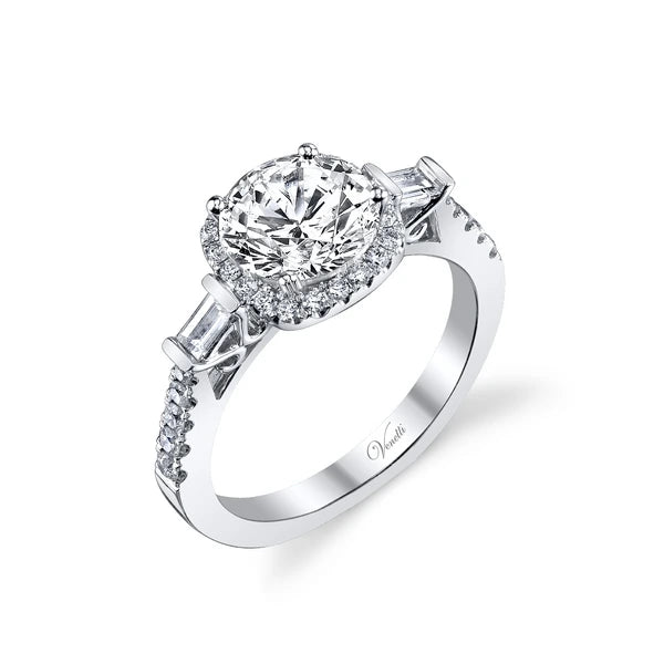 14K W Ring 46Rd 0.38Ct 2Bg 0.13Ct