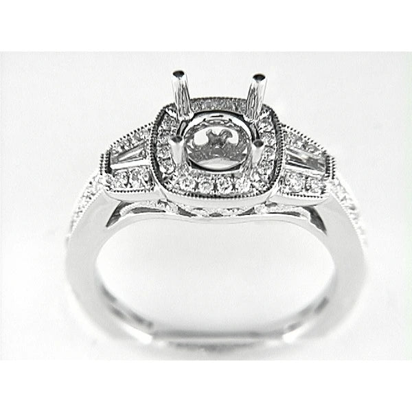 14K W Ring 34Rd 0.36Ct 2Bg 0.17Ct