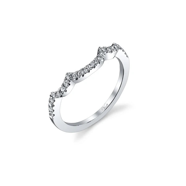 14K W Band 25Rd 0.20Ct