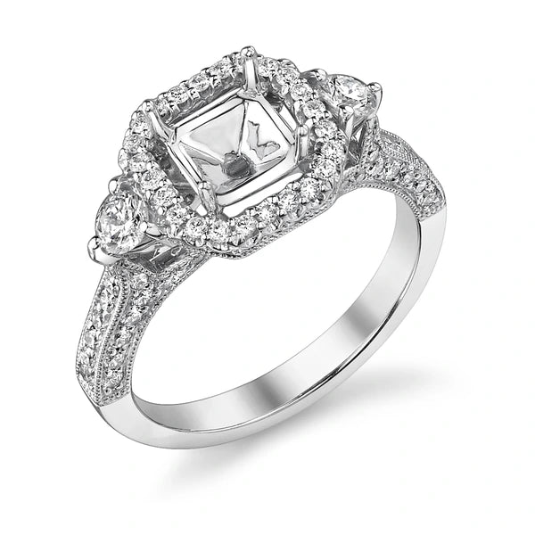 14K W Ring 98Rd 0.84Ct
