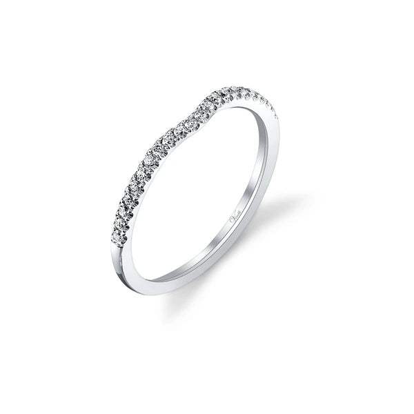 14K W Band 22Rd 0.12Ct