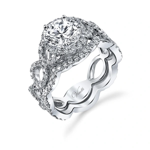 14K W Set Ring 139Rd 1.15Ct