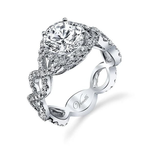14K W Ring 94Rd 0.80Ct