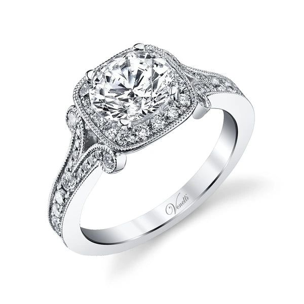 14K W Ring 46Rd 0.55Ct