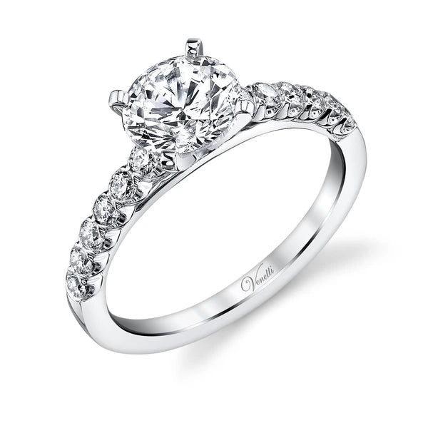 14K W Ring 12Rd 0.38Ct