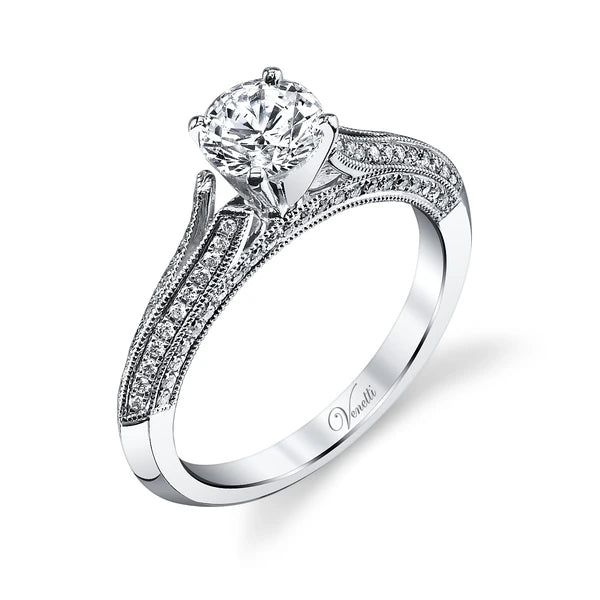 14K W Ring 88Rd 0.30Ct