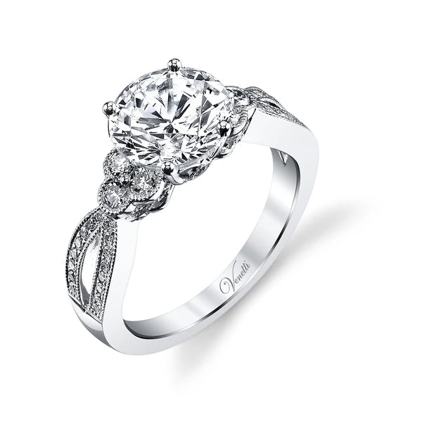 14K W Ring 40Rd 0.38Ct