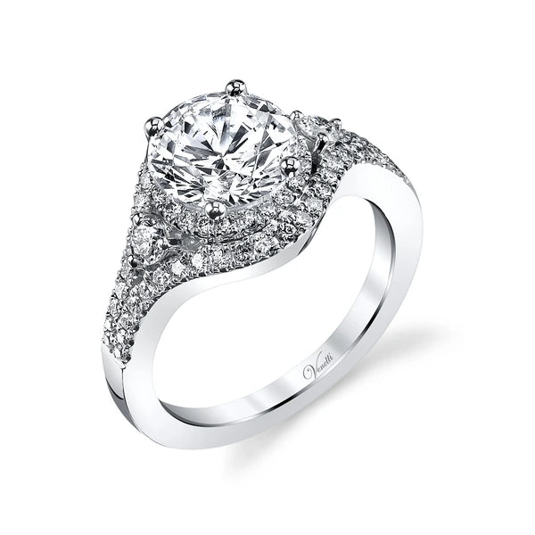 14K W Ring 68Rd 0.64Ct