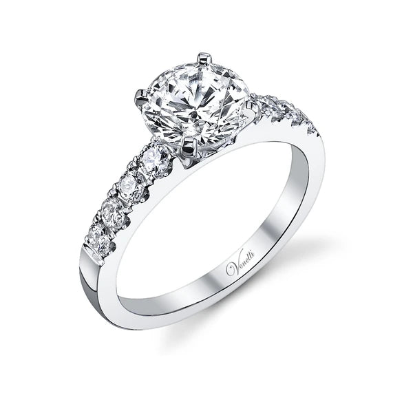 14K W Ring 8Rd 0.42Ct
