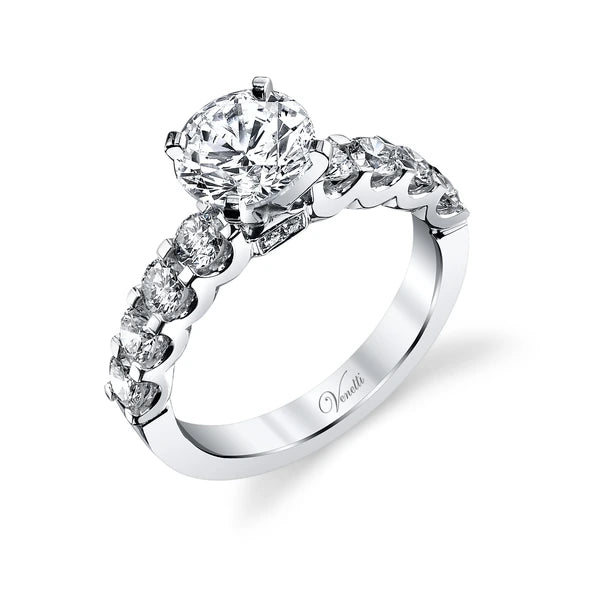 14K W Ring 12Rd 0.99Ct