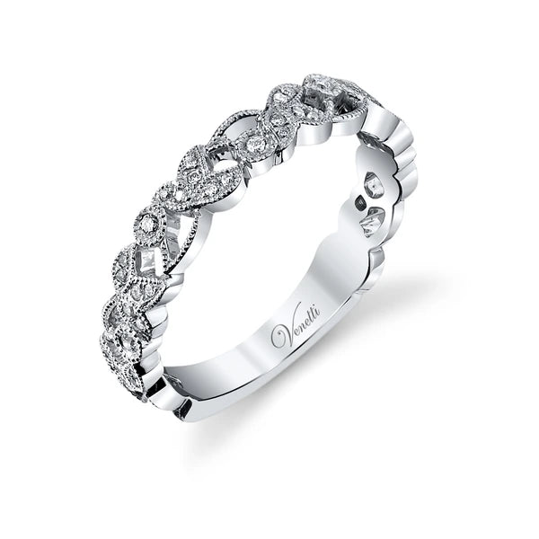 14K W Band 53Rd 0.18Ct