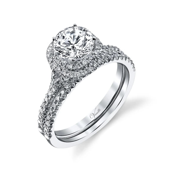 14K W Set Ring 97Rd 0.58Ct