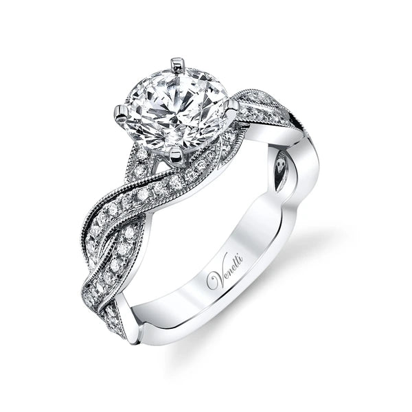 14K W Ring 62Rd 0.42Ct