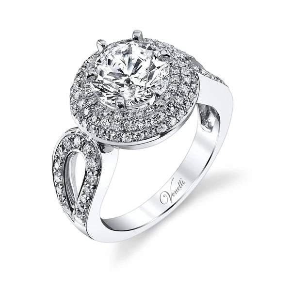 14K W Ring 112Rd 0.86Ct