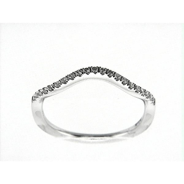 14K W Band 21Rd 0.18Ct