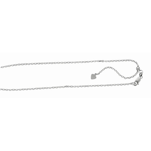 Silver 1.8mm Adjustable Cable Chain