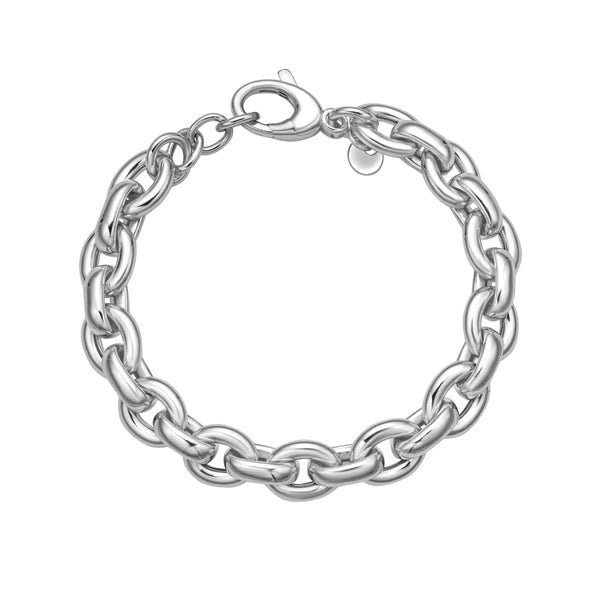Silver Oval Link Bracelet