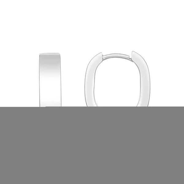 Silver Round Snap Hoops