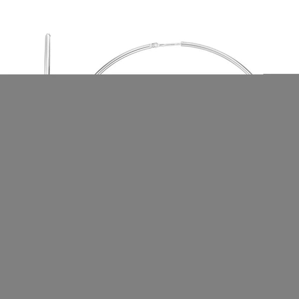 Silver 70mm Diamond Cut Endless Earring