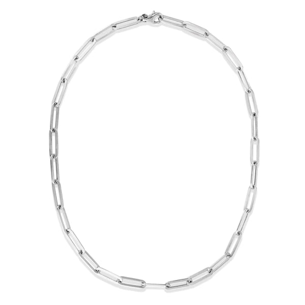 Silver 4.15mm Flat Paperclip Chain