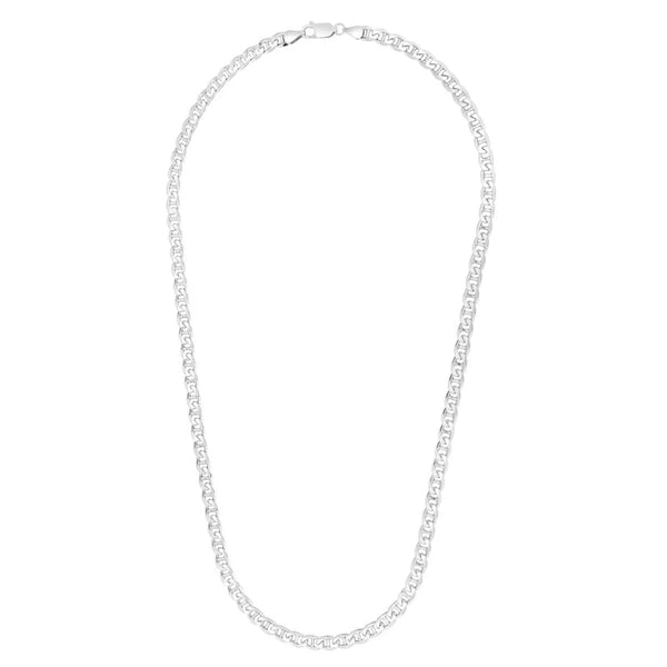 Silver 5.6mm Concave Mariner Chain