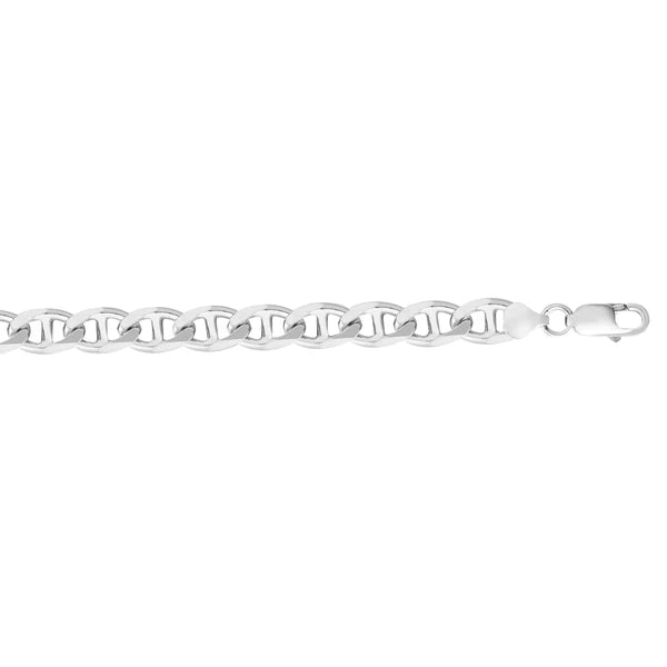 Silver 8mm Concave Mariner Chain