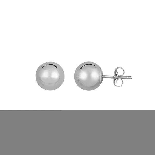 Silver 8MM Ball Earring